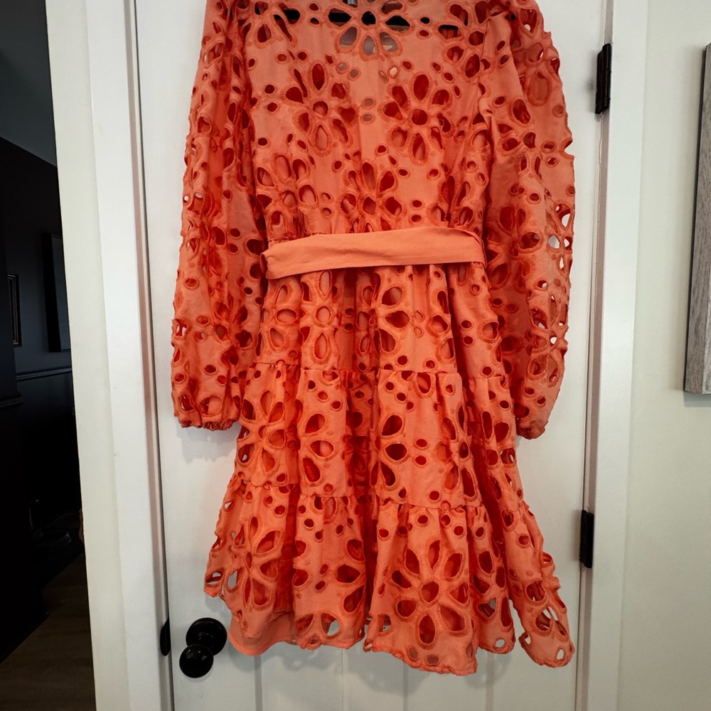 Eloquii Peach Eyelet Dress - Picture 4 of 4